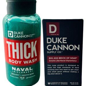 Duke Cannon THICK Body Wash & Big Ass Brick of Soap Bundle, Naval Diplomacy